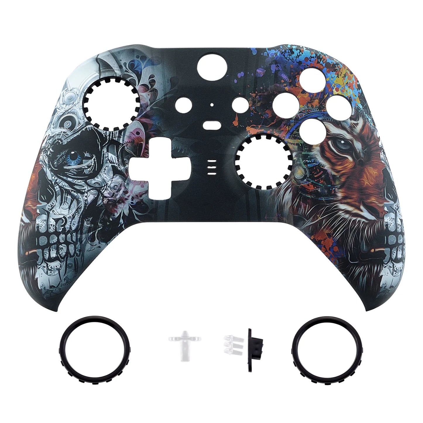 eXtremeRate Patterned Faceplate Front Housing Shell Replacement Kit for Xbox One Elite Series 2 Controller - Clown HAHAHA