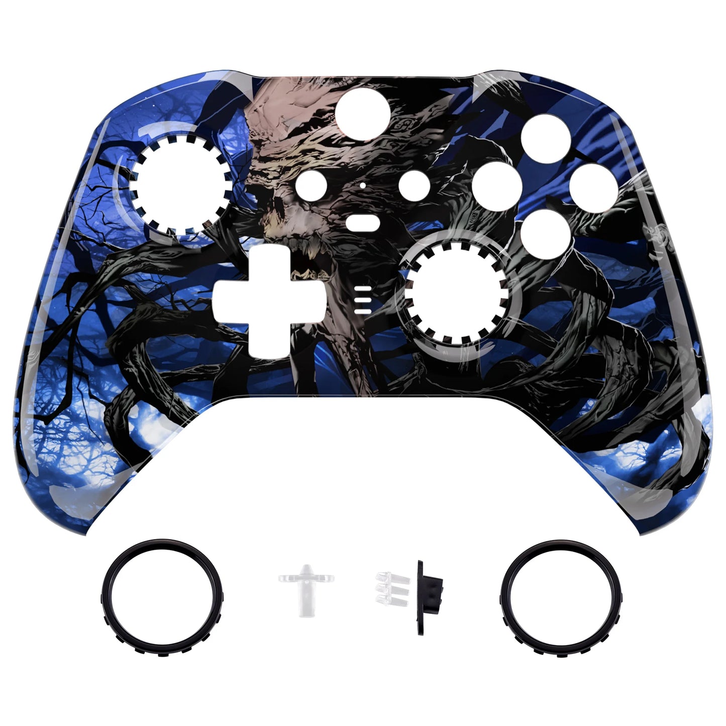 eXtremeRate Patterned Faceplate Front Housing Shell Replacement Kit for Xbox One Elite Series 2 Controller - Clown HAHAHA