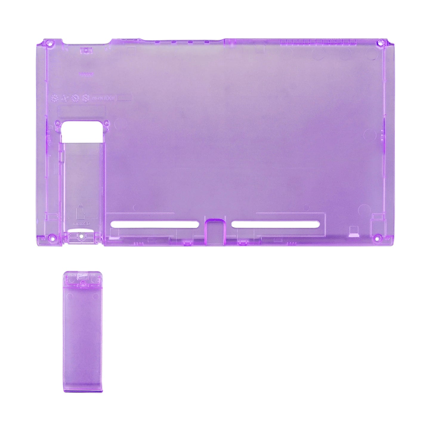 eXtremeRate Custom Transparent Console Back Plate DIY Replacement Housing Shell Case for Nintendo Switch Console with Kickstand