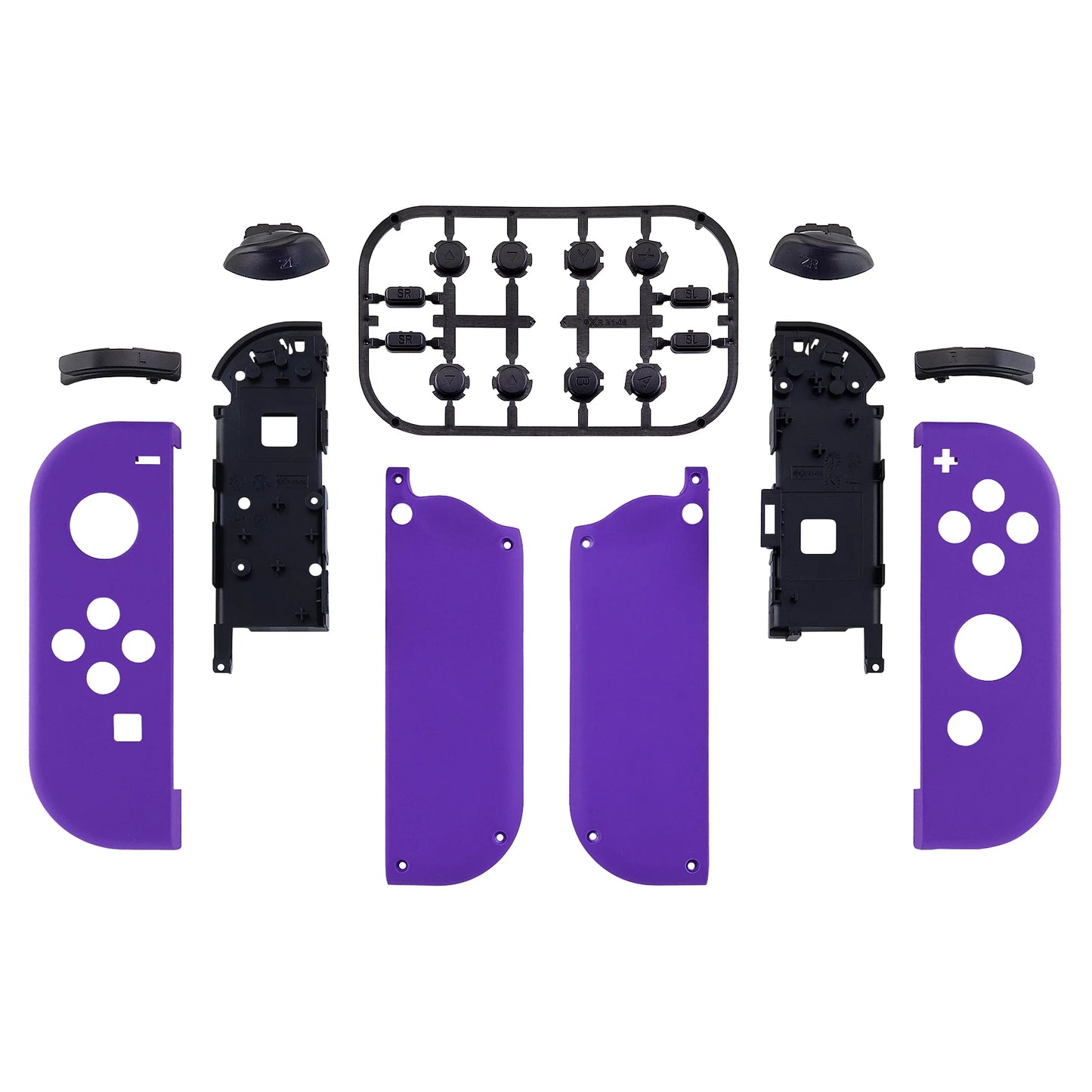 eXtremeRate DIY Replacement Shell Case for NS Switch & OLED JoyCon, Custom Controller Housing Cover With Full Set Buttons