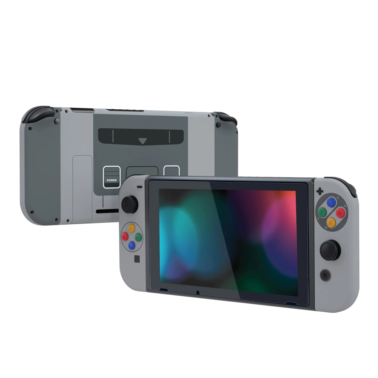 eXtremeRate Grip Console Backplate Controller Housing Shell with Full Set Buttons for NS Switch - Classics Style