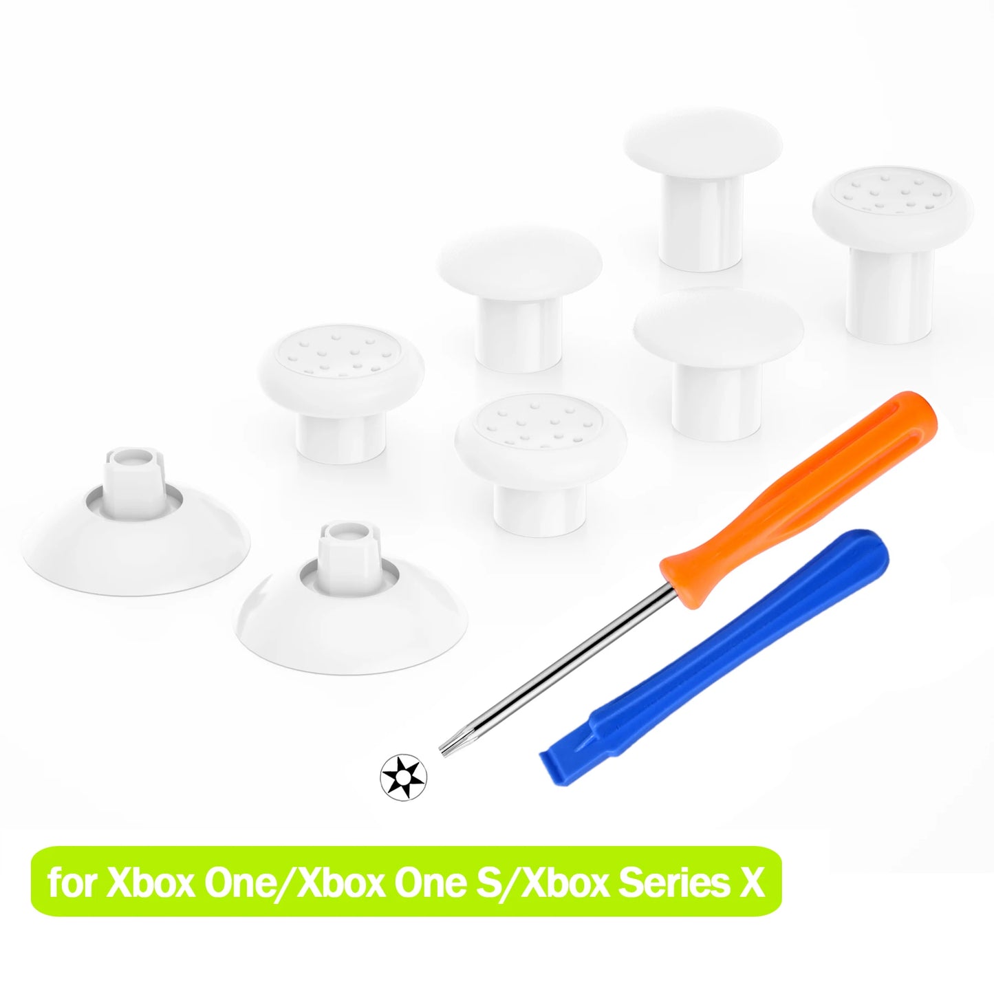 eXtremeRate 3 Height Domed & Concave Grips Joystick Interchangeable Ergonomic Thumbsticks for Xbox Core, for Xbox One S/X/Elite