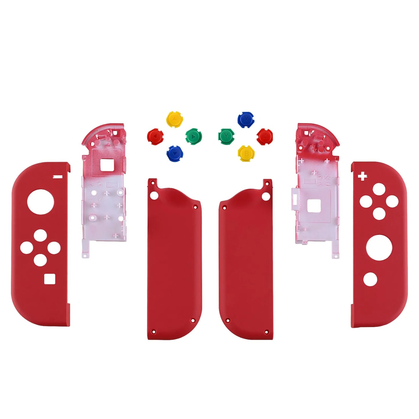 eXtremeRate DIY Replacement Shell Case for NS Switch JoyCon & OLED JoyCon, Handheld Controller Housing With Full Set Buttons