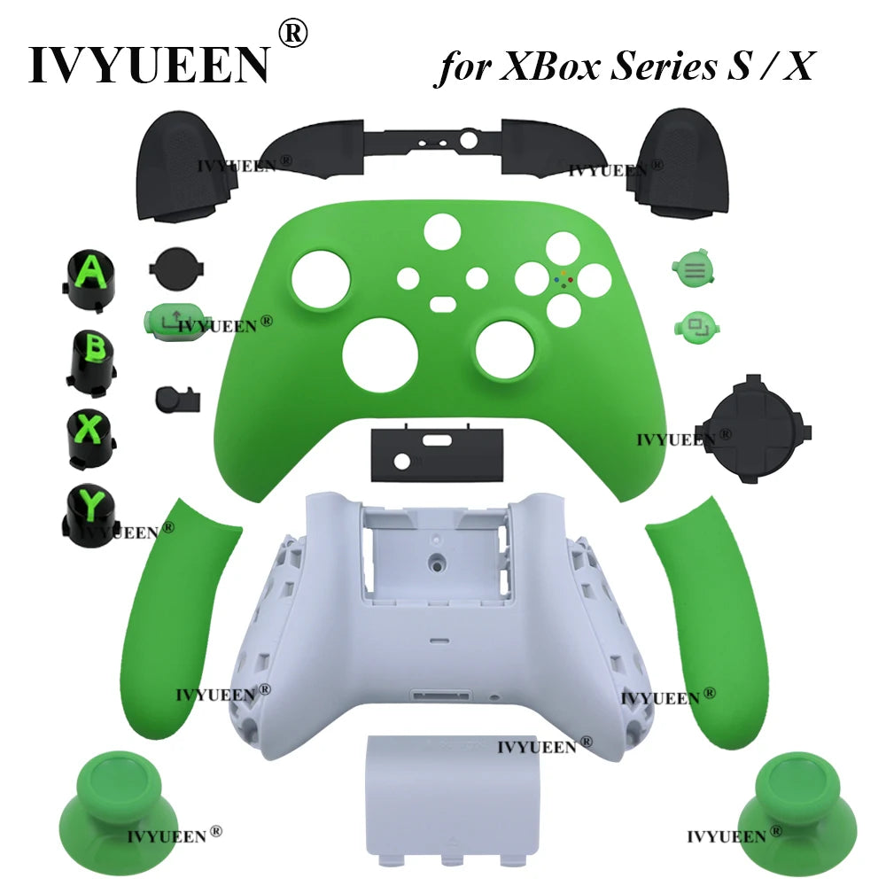 IVYUEEN Replacement Housing Shell for Xbox Series X S Controller Case Faceplate Cover RB LB RT LT Trigger Button Mod Side Rails