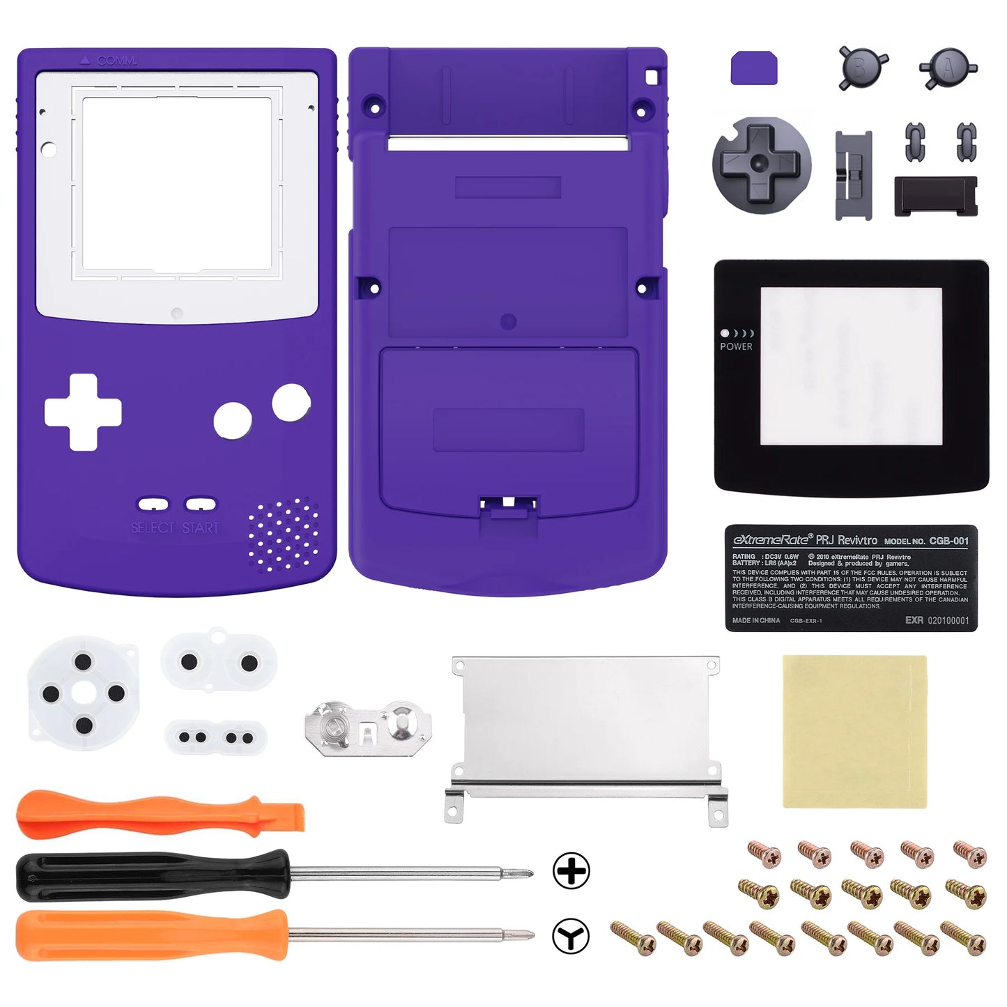 eXtremeRate IPS Ready Upgraded Full Housing Cover Shell with Buttons for Gameboy Color for GBC - Fit for GBC OSD IPS
