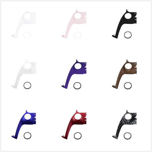 eXtremeRate Replacement Decorative Trim Shell with Accent Rings Compatible with ps5 Controller BDM-010/020/030/040/050