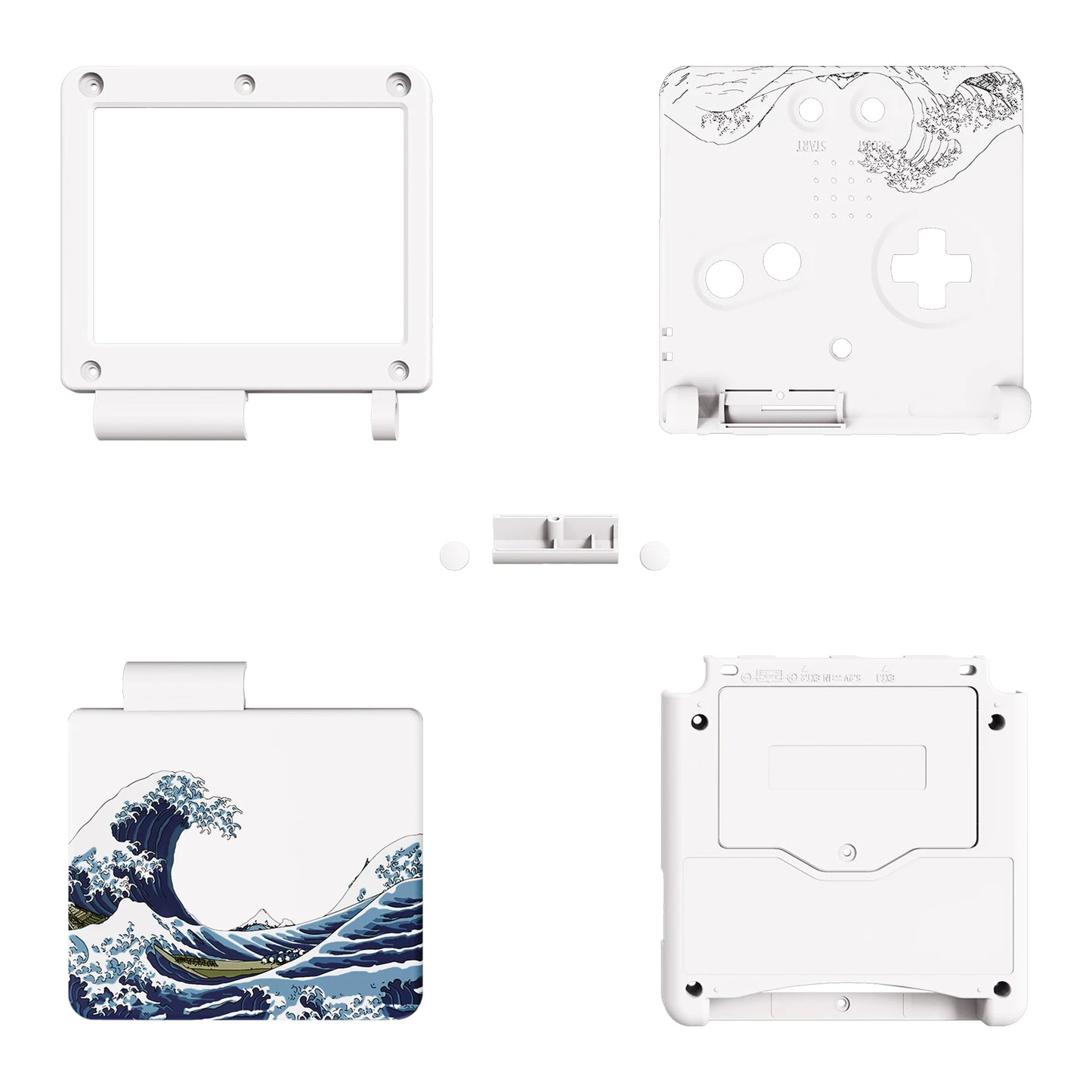 eXtremeRate IPS Ready Upgraded Custom Replacement Housing Shell for Gameboy Advance SP GBA SP for IPS & Standard LCD - Black