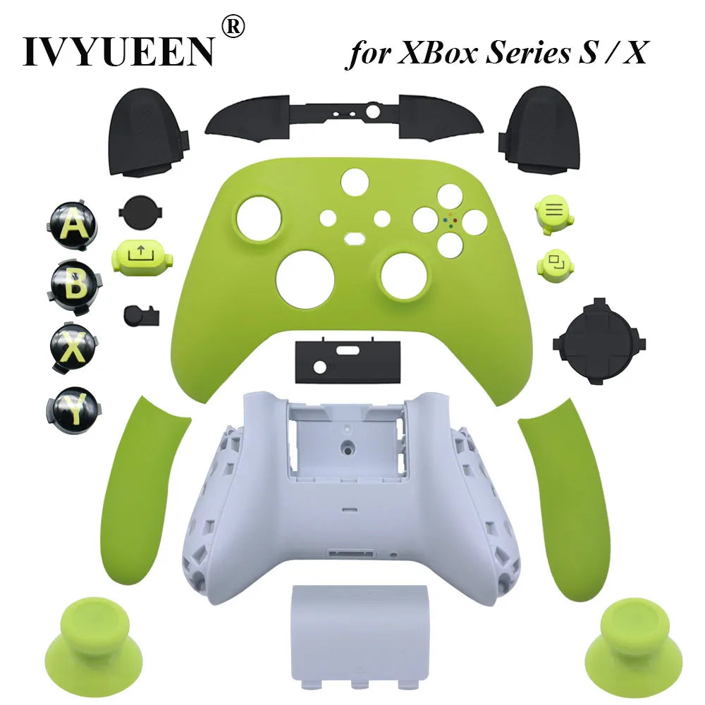 IVYUEEN Replacement Housing Shell for Xbox Series X S Controller Case Faceplate Cover RB LB RT LT Trigger Button Mod Side Rails