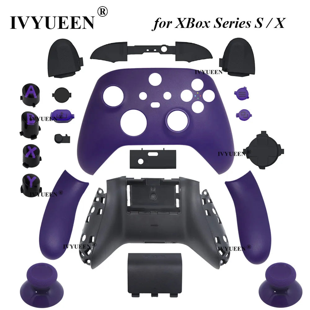 IVYUEEN Replacement Housing Shell for Xbox Series X S Controller Case Faceplate Cover RB LB RT LT Trigger Button Mod Side Rails