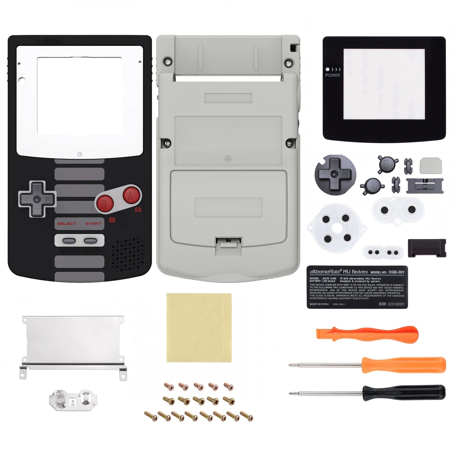 eXtremeRate IPS Ready Upgraded Full Housing Cover Shell with Buttons for Gameboy Color for GBC - Fit for GBC OSD IPS