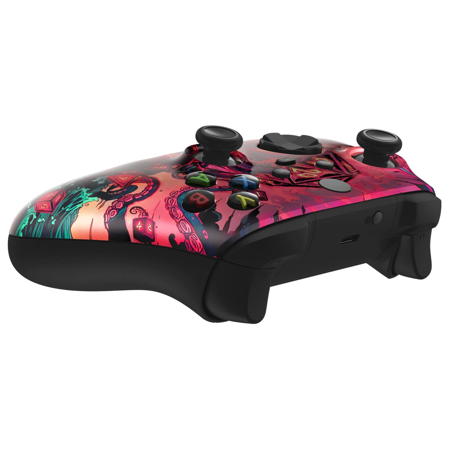 eXtremeRate Custom Pattern Part Faceplate, Soft Touch Grip Front Housing Shell Case for Xbox Series X/S (Xbox Core) Controller
