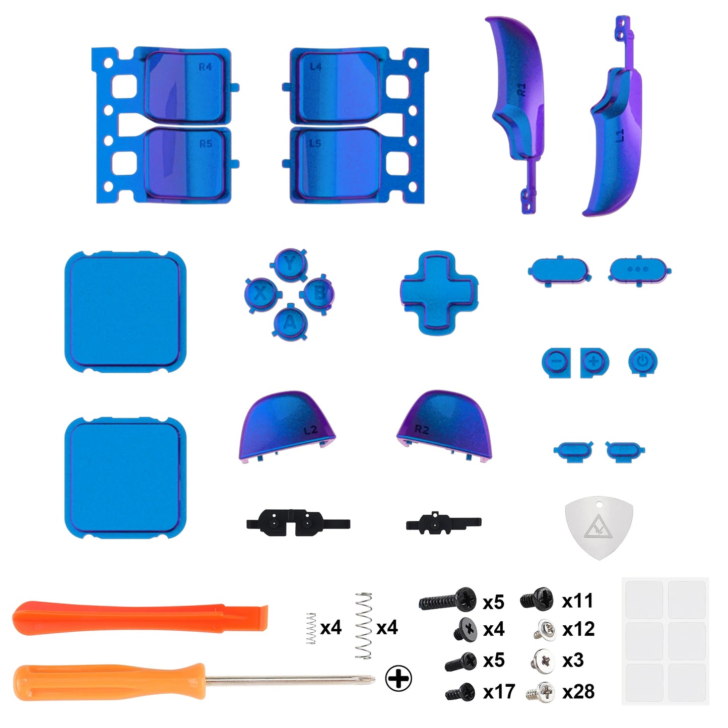 eXtremeRate Replacement Full Set Buttons for Steam Deck LCD, ABXY D-pad Trackpad Bumpers Triggers Buttons & Screwdriver Tools