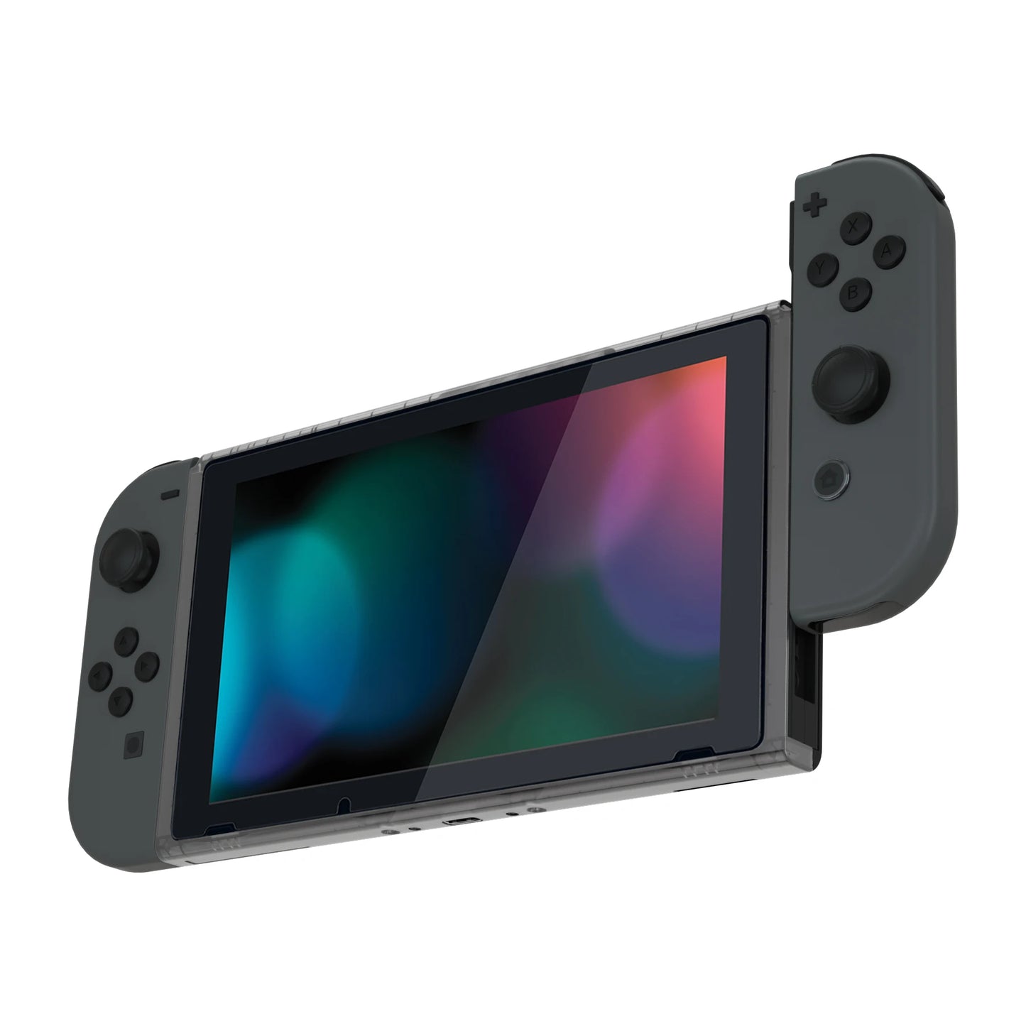 eXtremeRate DIY Housing Shell Replacement Faceplate Front Frame W/Volume Power Buttons for NS Switch Console - Clear Series