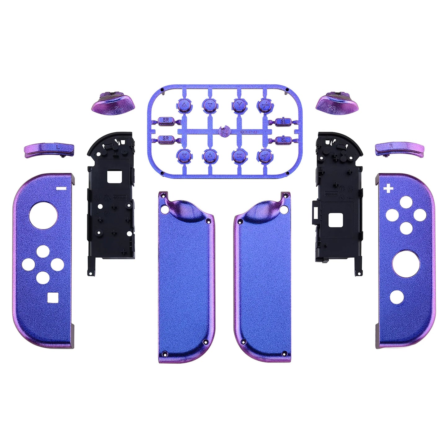 eXtremeRate DIY Replacement Shell Case for NS Switch & OLED JoyCon, Custom Controller Housing Cover With Full Set Buttons