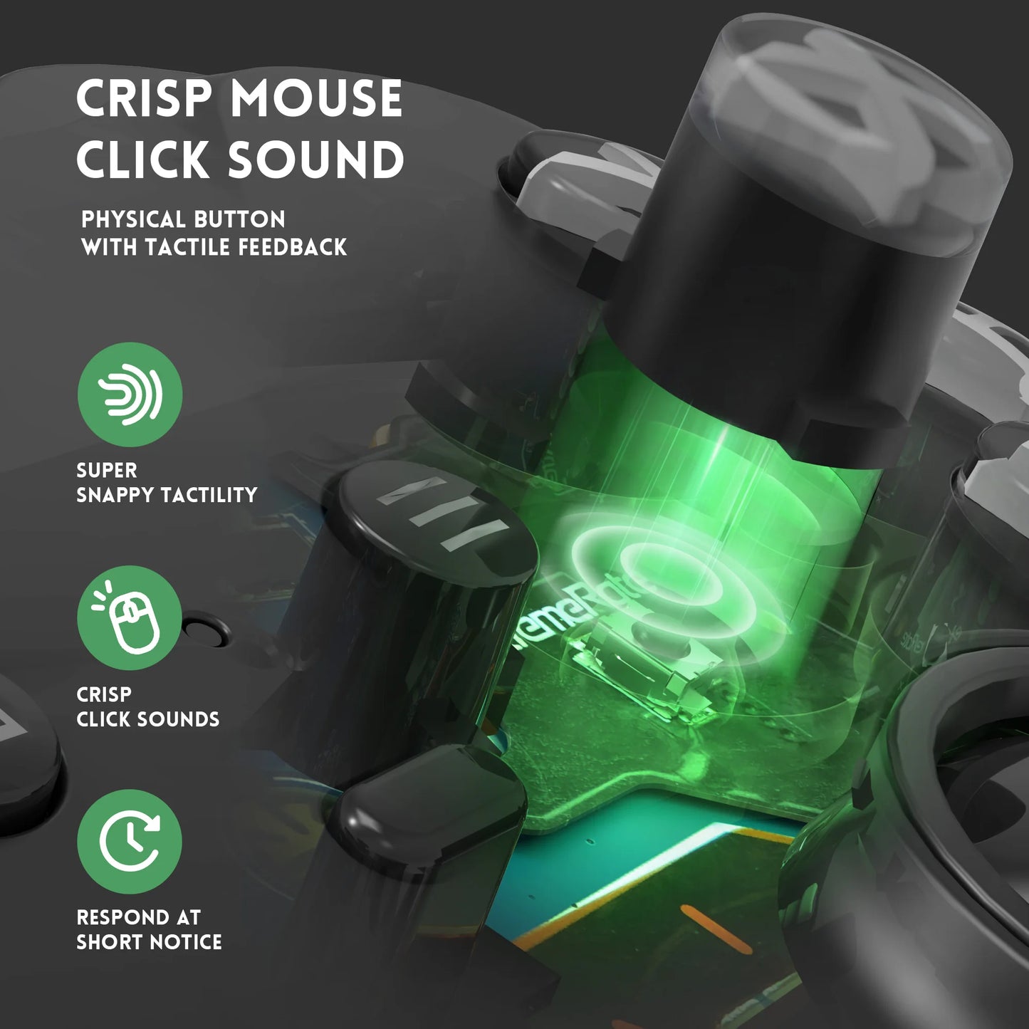 eXtremeRate ABXY Clicky Kit for Xbox Elite Series 2 Core Controller (Model 1797), Mouse Clicky Kit Action Buttons Clicky Kit