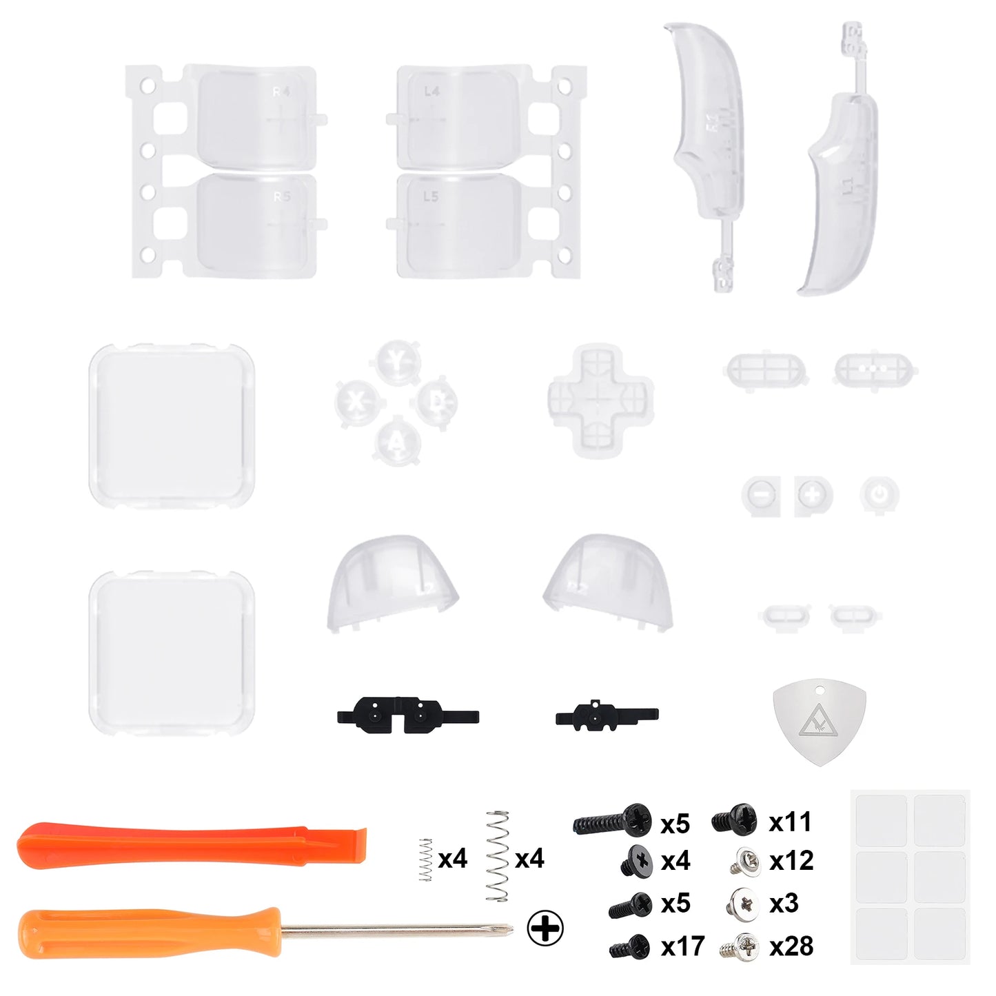 eXtremeRate Replacement Full Set Buttons for Steam Deck LCD, ABXY D-pad Trackpad Bumpers Triggers Buttons & Screwdriver Tools