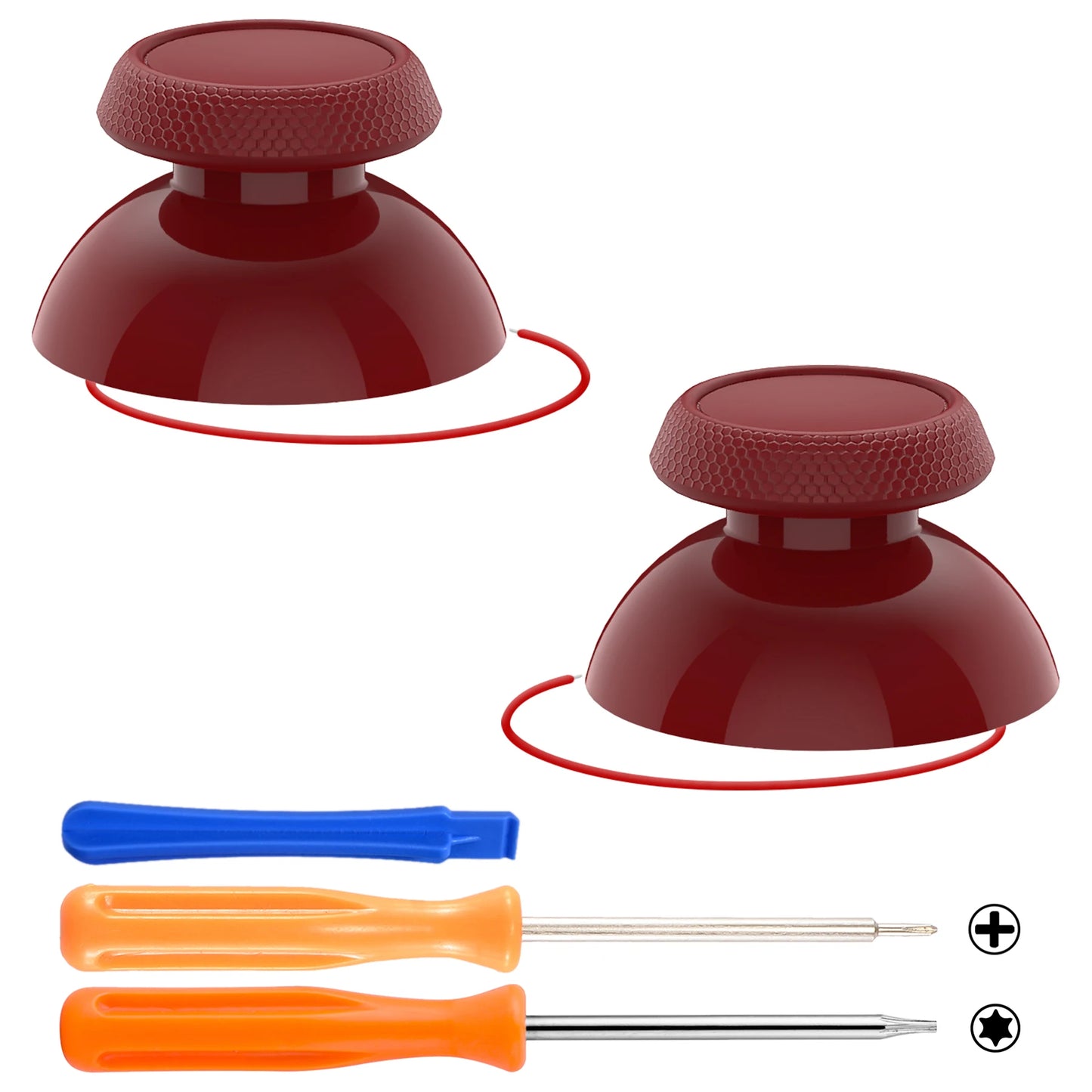 eXtremeRate Replacement Thumbsticks for Steam Deck LCD, Analog Stick Joysticks Repair Kit for Steam Deck OLED - Black
