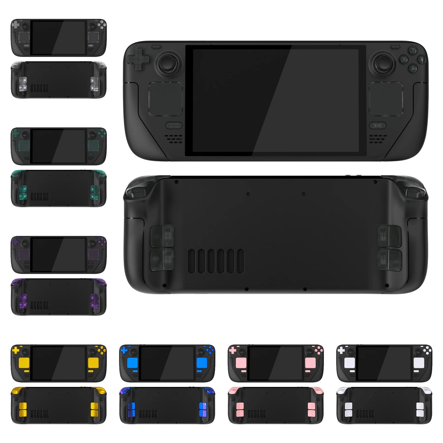 eXtremeRate Replacement Full Set Buttons for Steam Deck OLED, DIY Custom ABXY D-pad Trackpad Bumpers Triggers Buttons with Tools