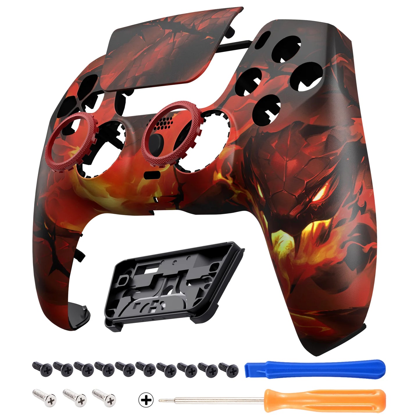 eXtremeRate LUNA Redesigned Replacement Front Shell Touchpad Compatible with ps5 Controller BDM-010/020/030/040/050