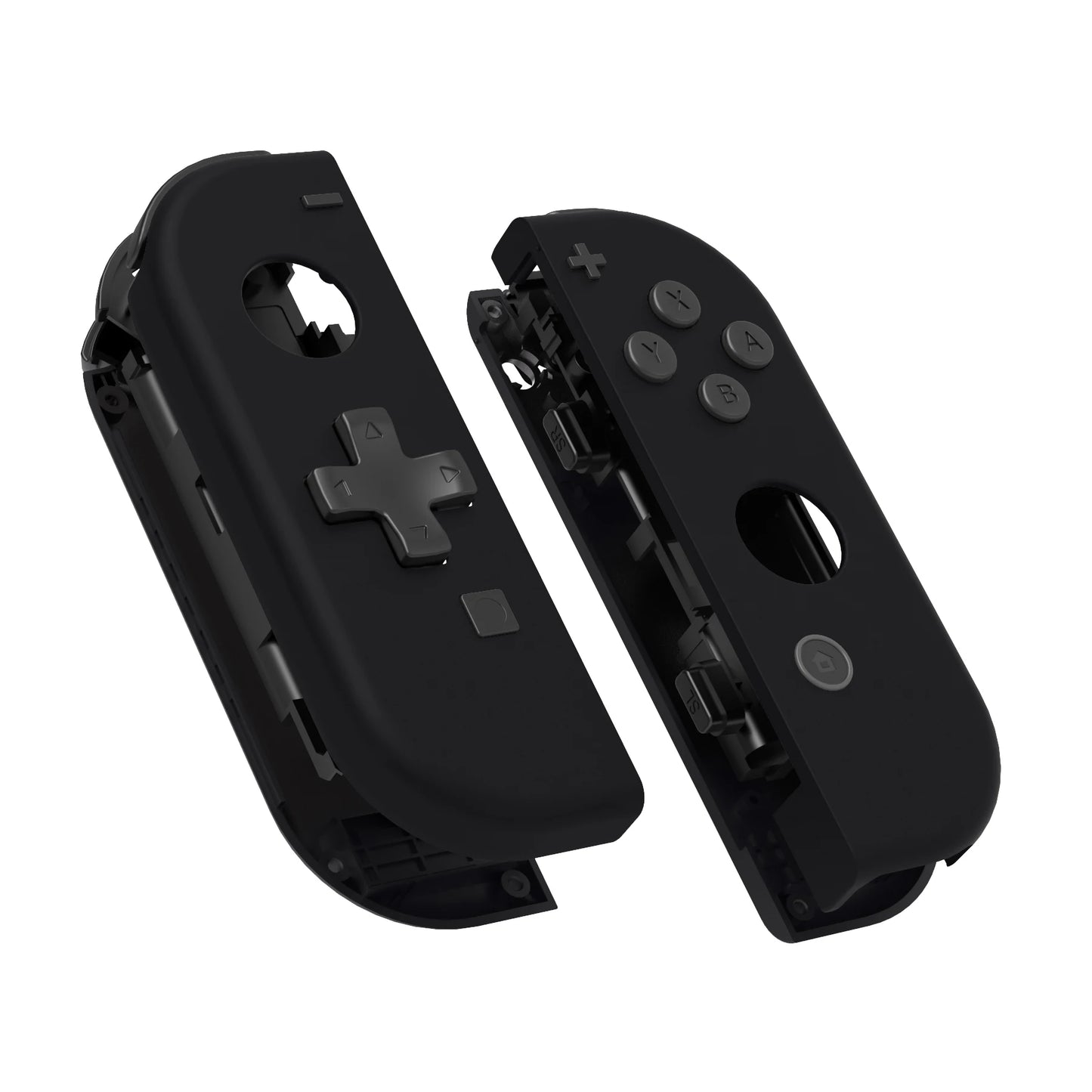 eXtremeRate Soft Touch Controller Housing (D-Pad Version) with Full Set Buttons for NS Switch JoyCon & OLED JoyCon - Black