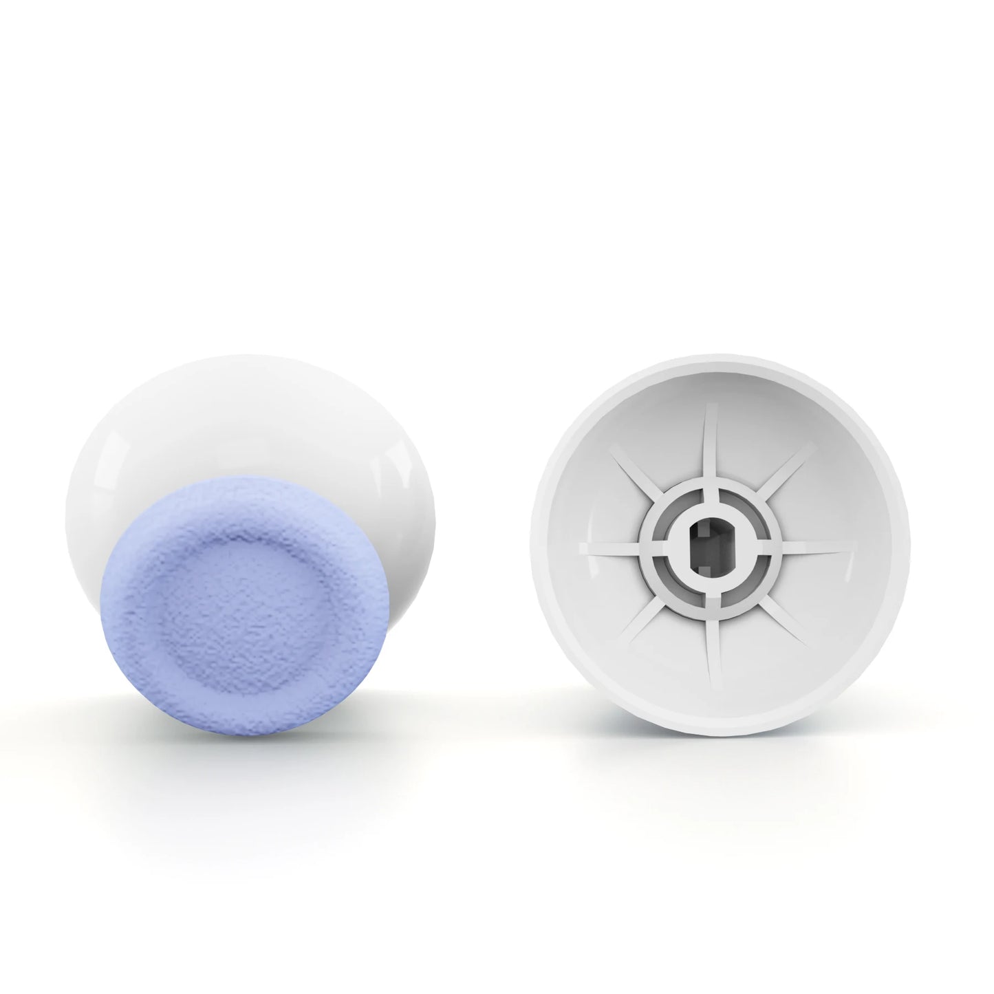 eXtremeRate Light Violet & White 3D Joystick Analog Thumb Sticks for PS5, for PS4 All Model Controller with Screwdriver
