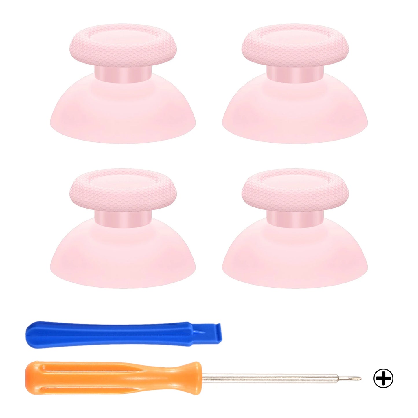 eXtremeRate Black 2 Pairs Universal Replacement Thumbsticks for PS5, for PS4 All Model Controllers, Custom Analog Stick Joystick