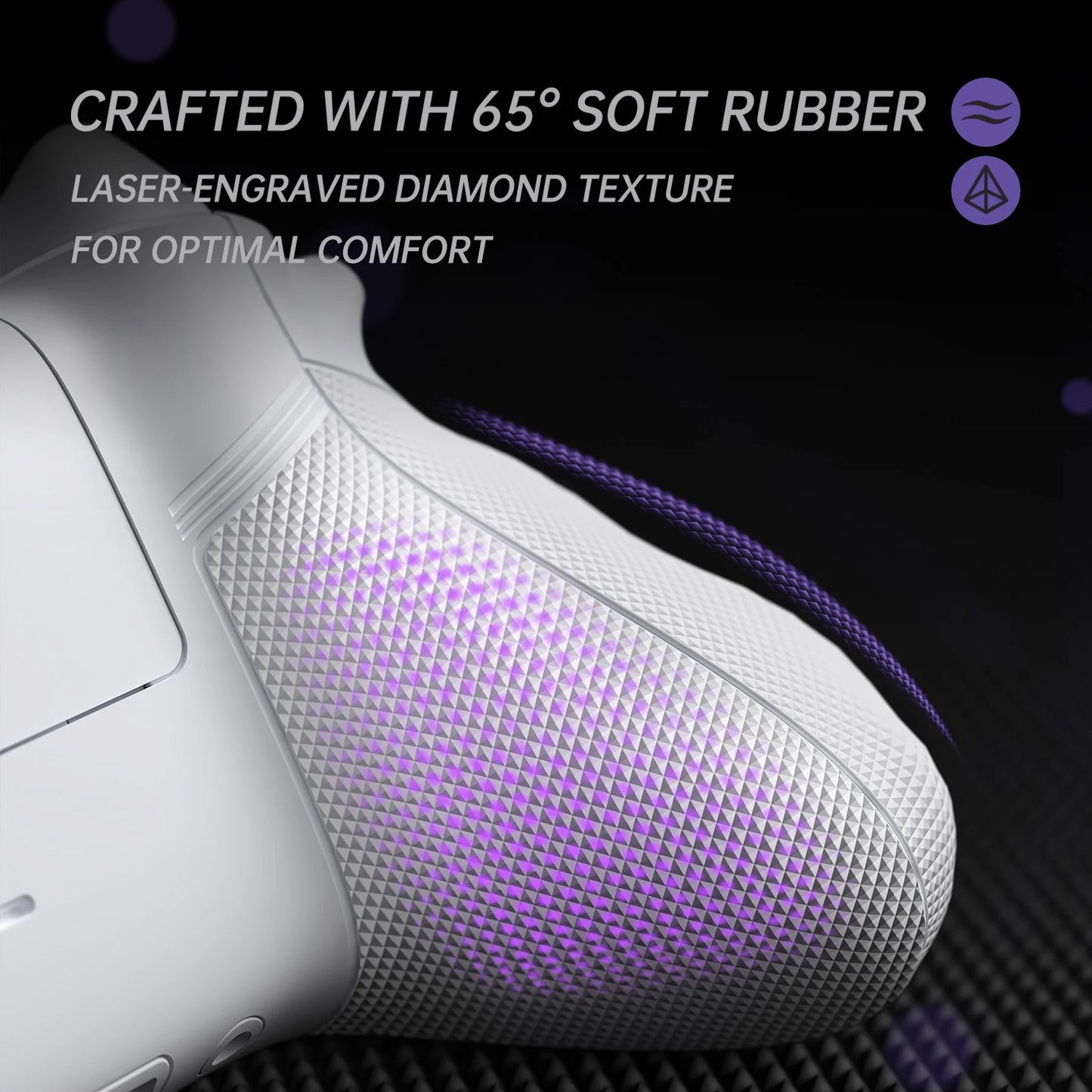 eXtremeRate ASR Version Full Set Shell Buttons for Xbox Core Controller (Xbox Series X & S Controller) - Diamond Textured Black