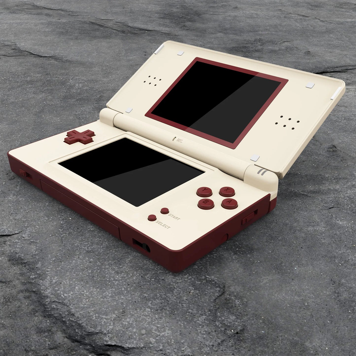 eXtremeRate Replacement Full Housing Shell for Nintendo DS Lite (NDSL), Case Cover W/Buttons & Screen Lens - Classic FC Style