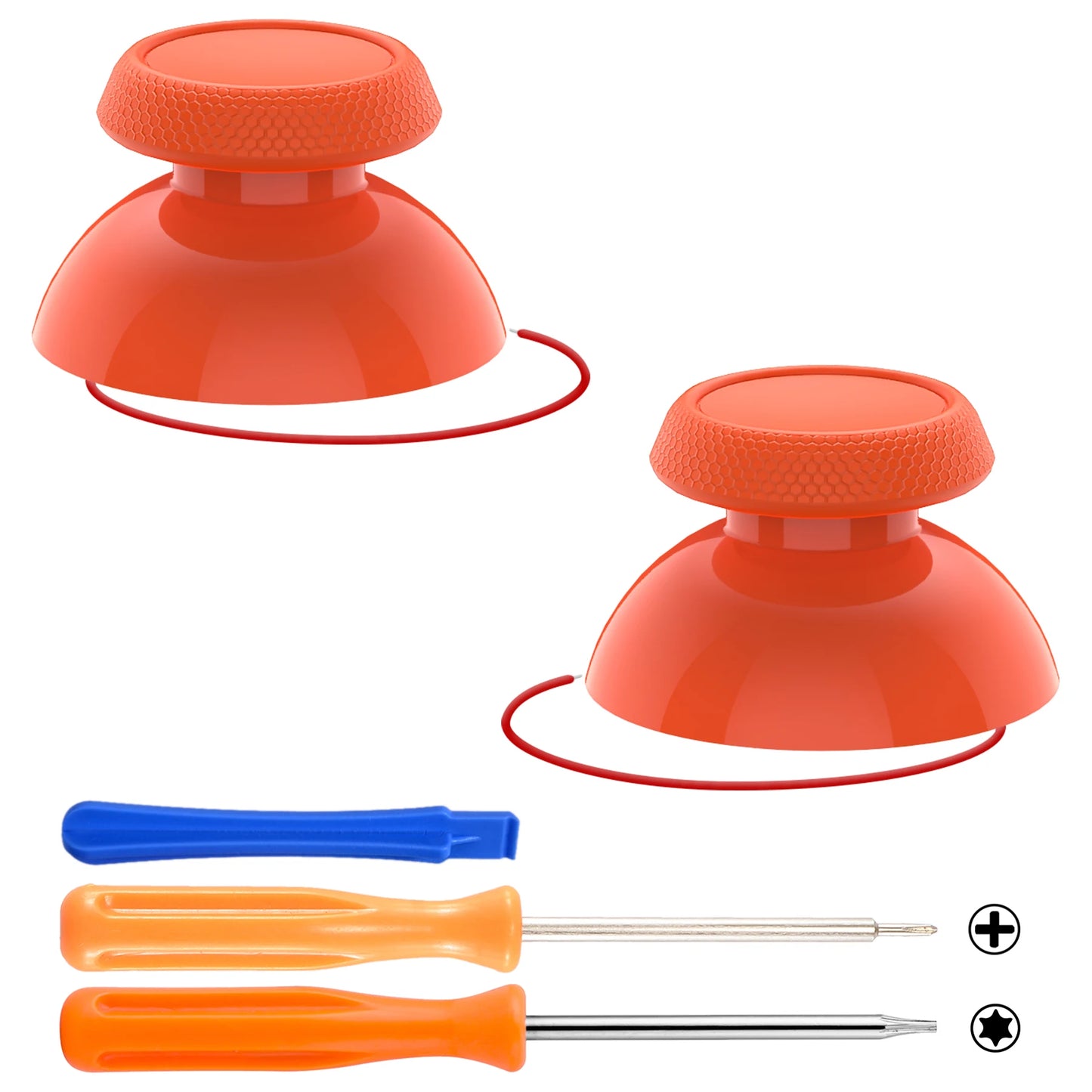 eXtremeRate Replacement Thumbsticks for Steam Deck LCD, Analog Stick Joysticks Repair Kit for Steam Deck OLED - Black