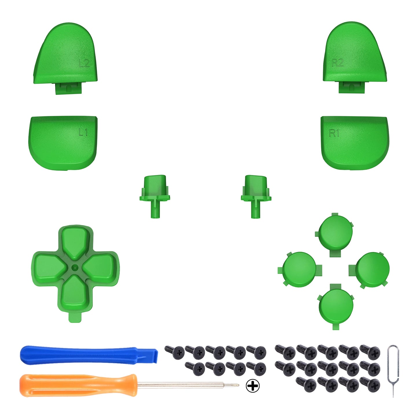 eXtremeRate Replacement D-pad R1 L1 R2 L2 Triggers Face Buttons, Full Set Buttons For ps5 Controller BDM-030/040/050/060