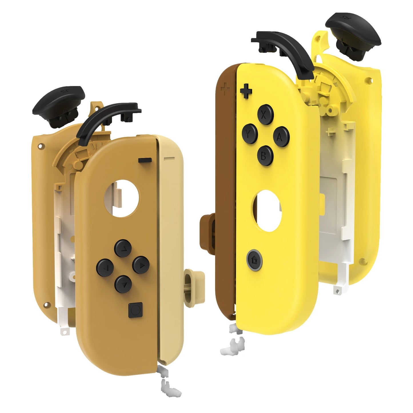 eXtremeRate DIY Replacement Shell Buttons for Nintendo Switch & Switch OLED Joycon and Strap, Housing Case Wrist Strap Cover