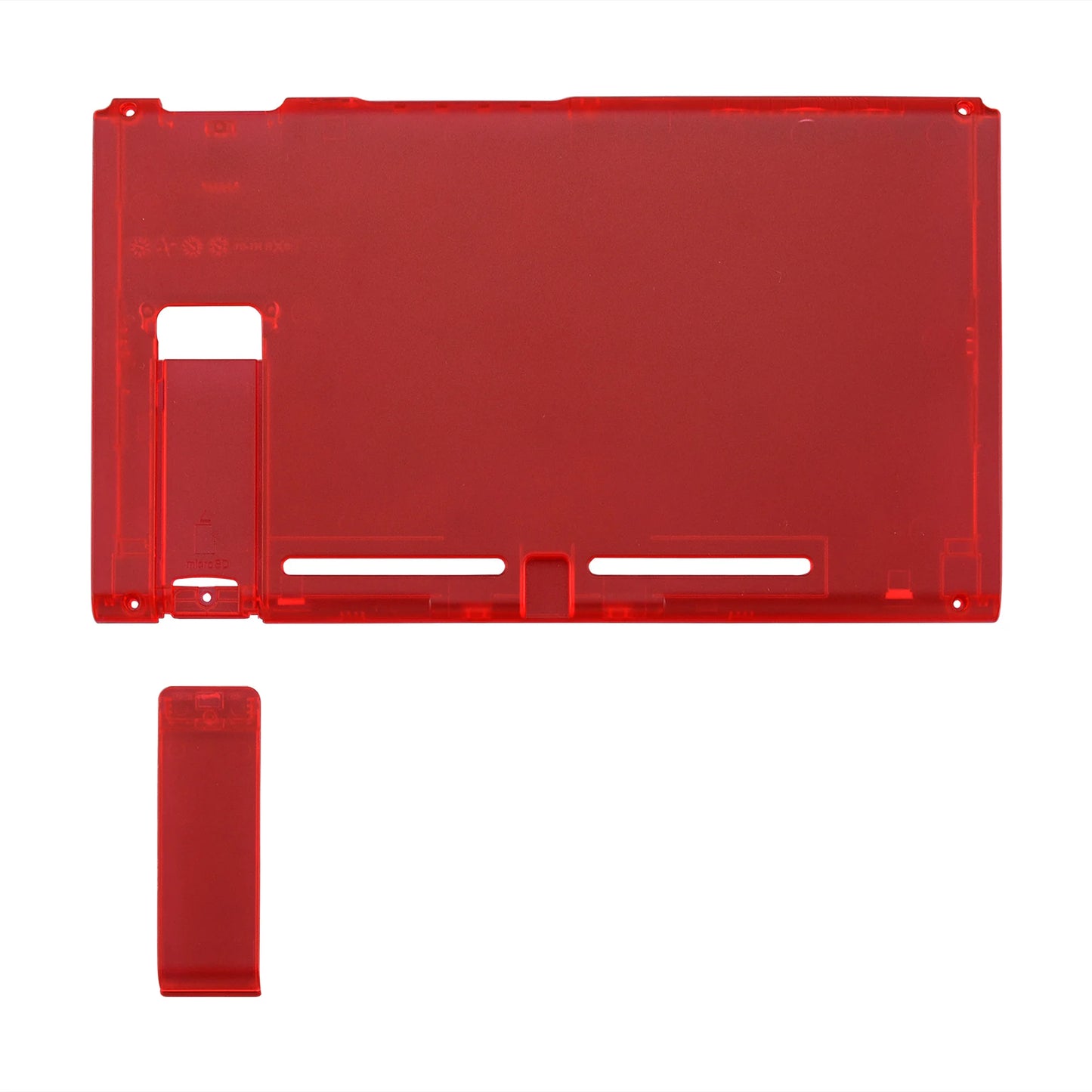 eXtremeRate Custom Transparent Console Back Plate DIY Replacement Housing Shell Case for Nintendo Switch Console with Kickstand