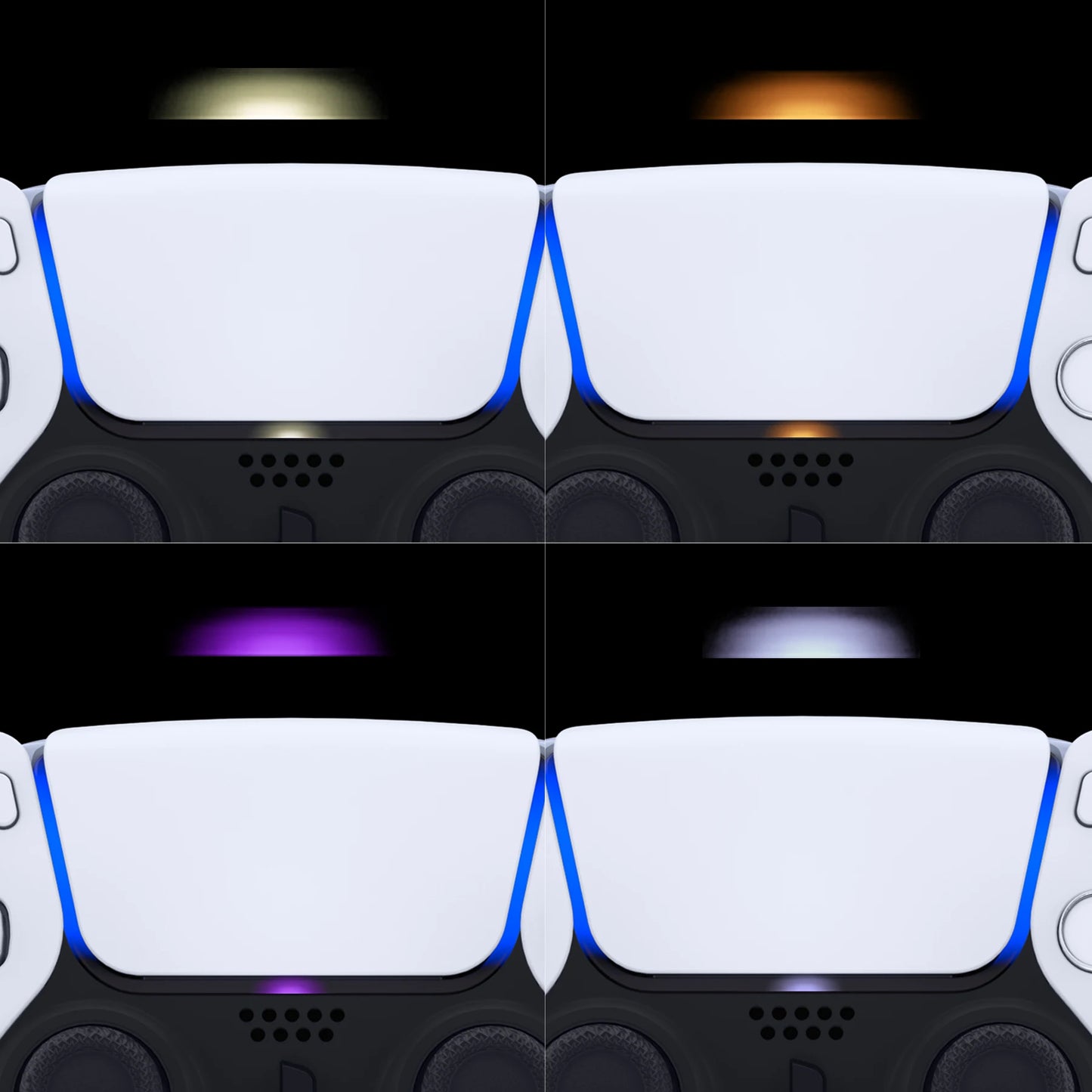 eXtremeRate Custom Touchpad LED Lightbar Skin Decals Power Light Stickers with Tools Set for PS5 Controller - 40pcs in 8 Colors