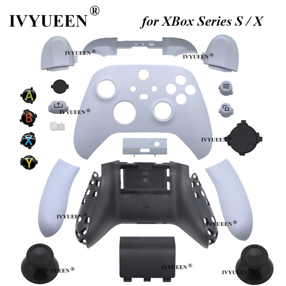 IVYUEEN Replacement Housing Shell for Xbox Series X S Controller Case Faceplate Cover RB LB RT LT Trigger Button Mod Side Rails