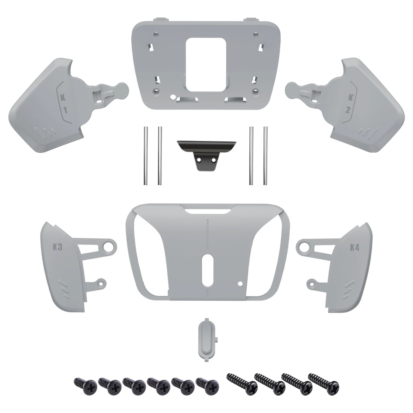 eXtremeRate Replacement Redesigned K1 K2 K3 K4 Back Buttons Housing Shell for ps5 Controller, RISE4 Remap Kit - 19 colors