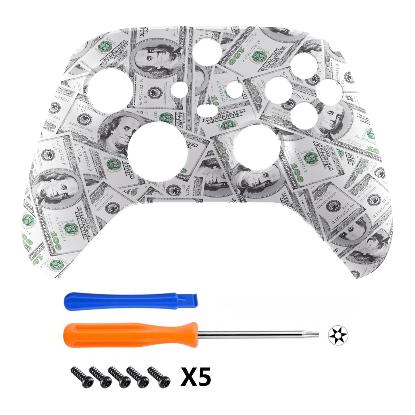 eXtremeRate Replacement Front Housing Shell Faceplate for Xbox Series X/S (Xbox Core) Controller - Transformative Texture Series