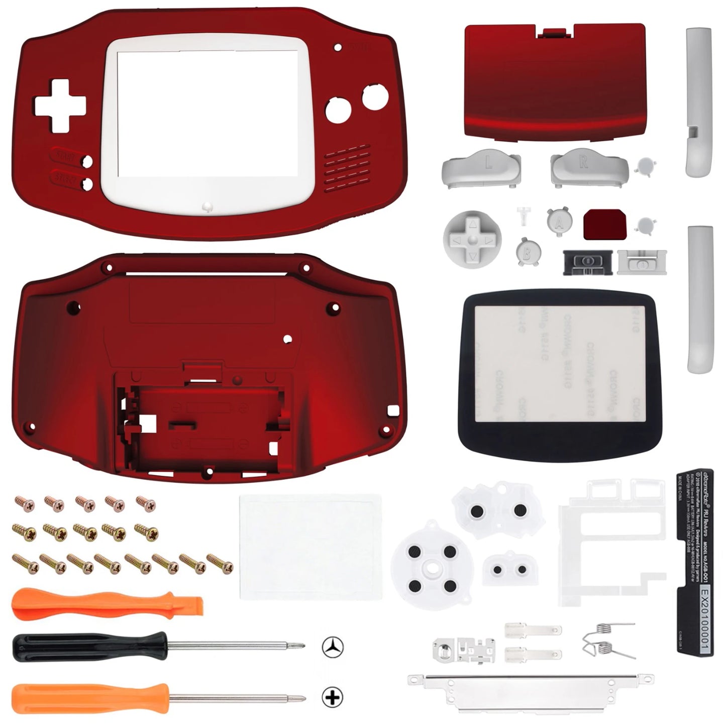 eXtremeRate IPS Ready Upgraded Replacement Shell Full Housing Cover Buttons for Gameboy Advance - for Both IPS & Standard LCD