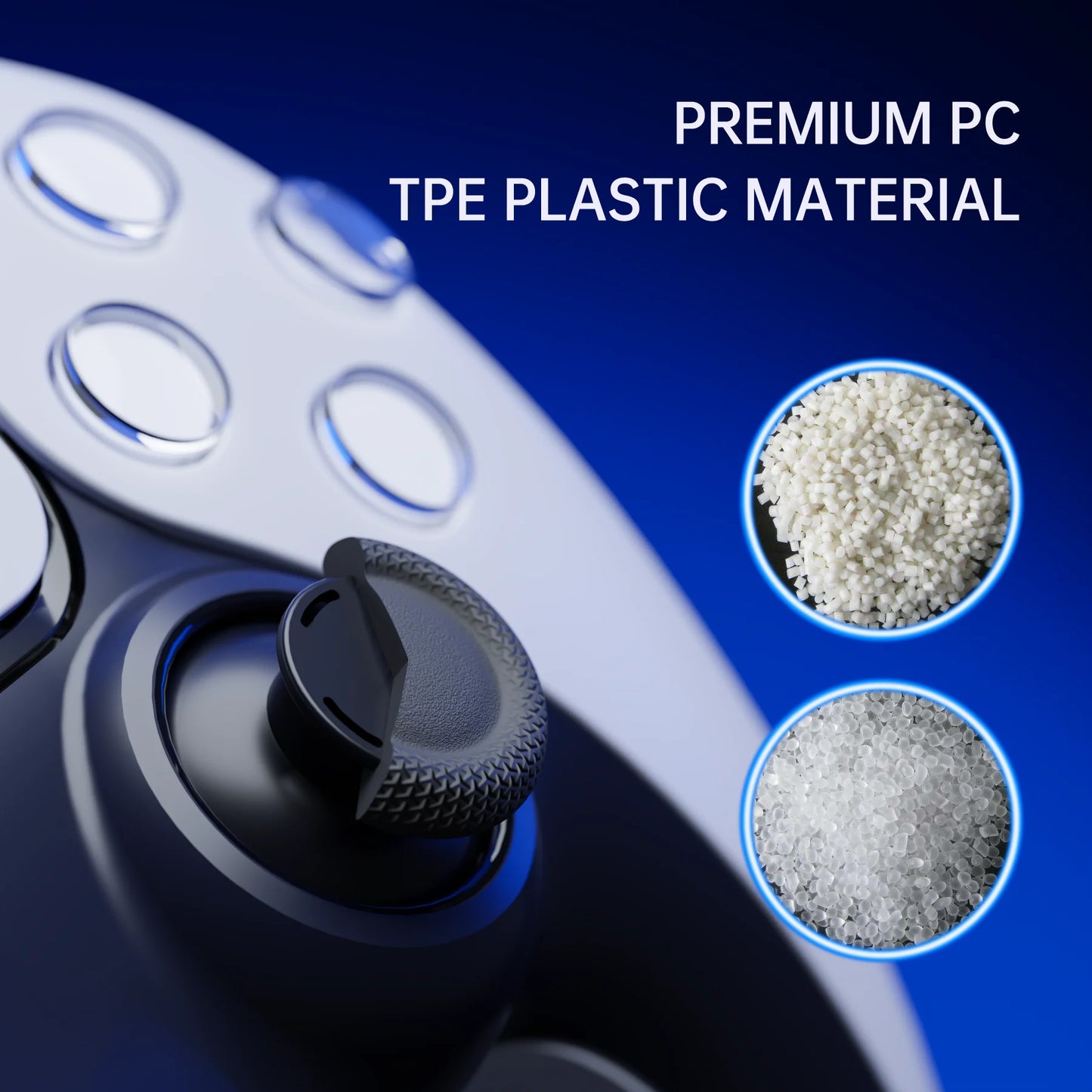 eXtremeRate Black Replacement Thumbsticks Button for ps5 Controller for ps4 All Model, Analog Stick Joystick Gamepad Accessories