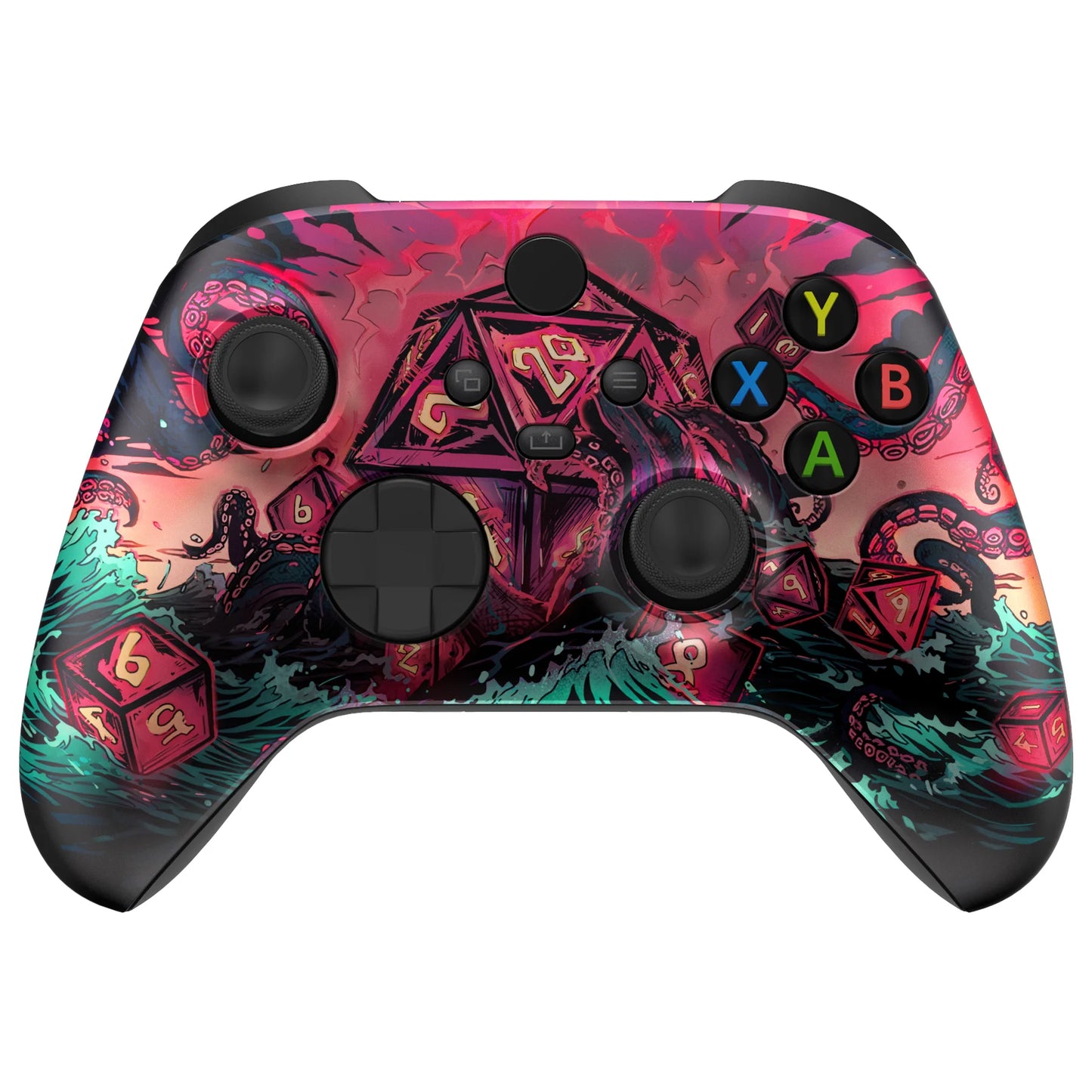 eXtremeRate Custom Pattern Part Faceplate, Soft Touch Grip Front Housing Shell Case for Xbox Series X/S (Xbox Core) Controller