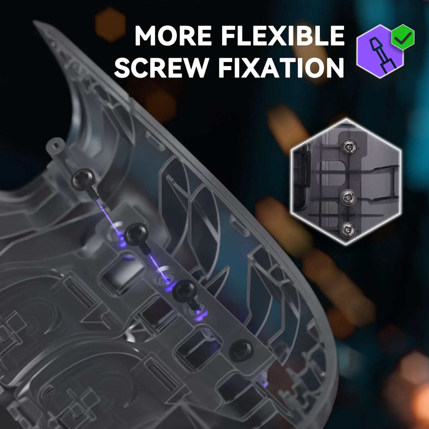 eXtremeRate Interchangeable Back Buttons Bottom Shell for Steam Deck LCD & OLED , Fingers Grip Back Shell - Black