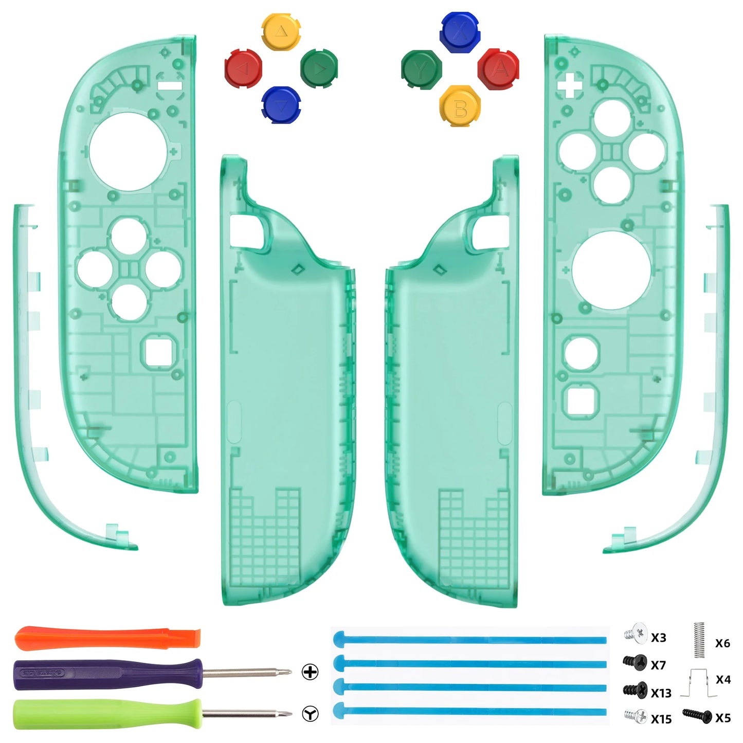 eXtremeRate for Joycon 2 DIY Replacement Shell Buttons, Case & Decorative Strips & Tools for Nintendo Switch 2 - Essence Version