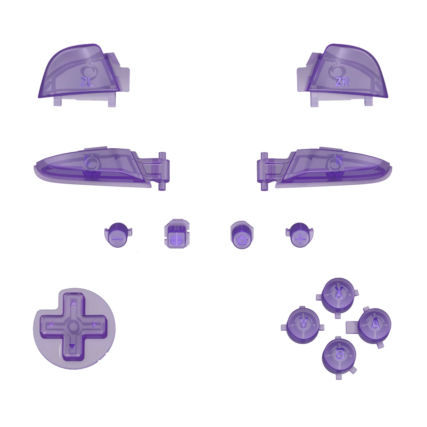 eXtremeRate Replacement Full Set Buttons with Tools for Nintendo Switch Pro Controller, Repair ABXY D-pad ZR ZL L R Keys
