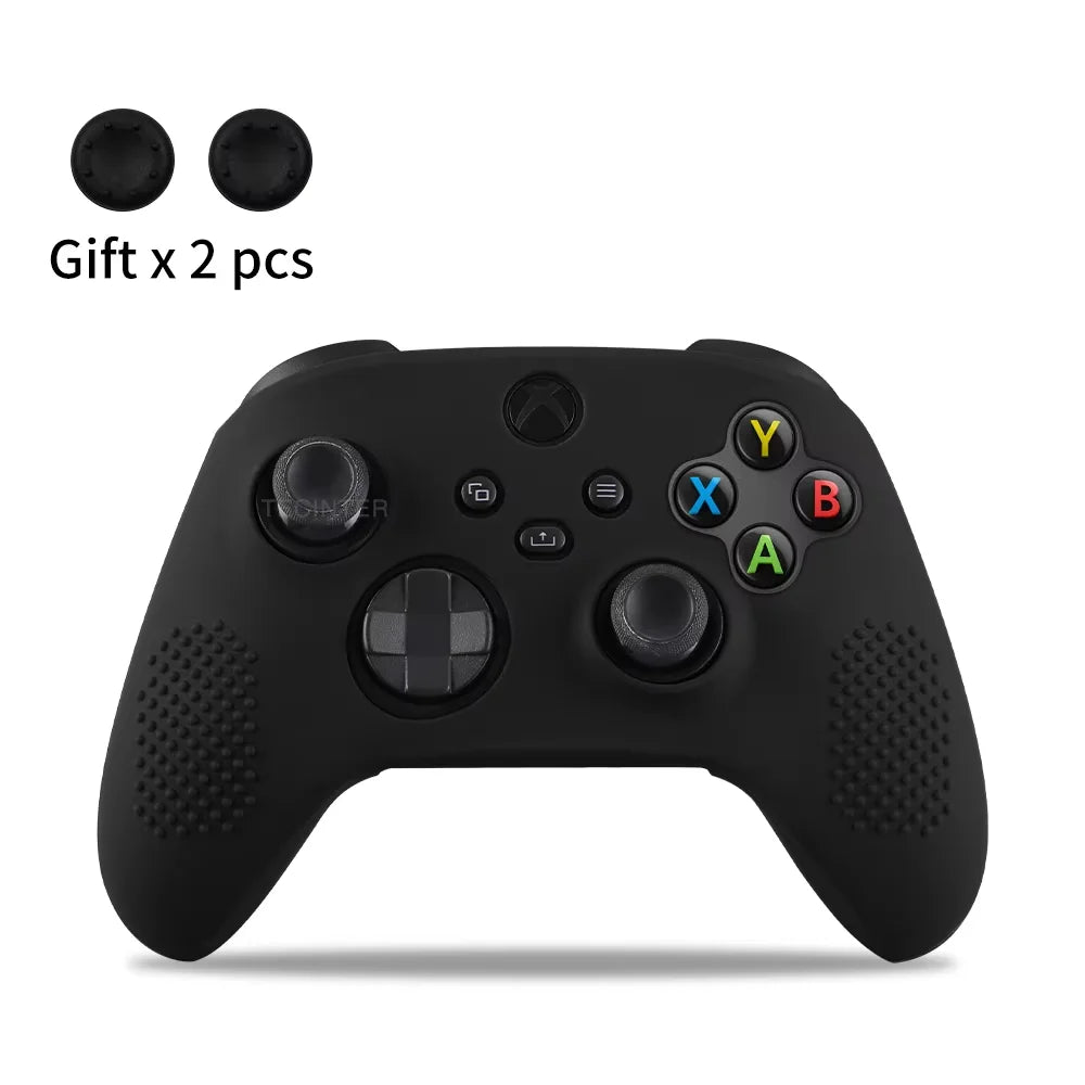 Soft Silicone Protective Case For Xbox Series X/S Controller Skin Gamepad Rubber Skin Thumb Grips Cap Joystick Cover Shell