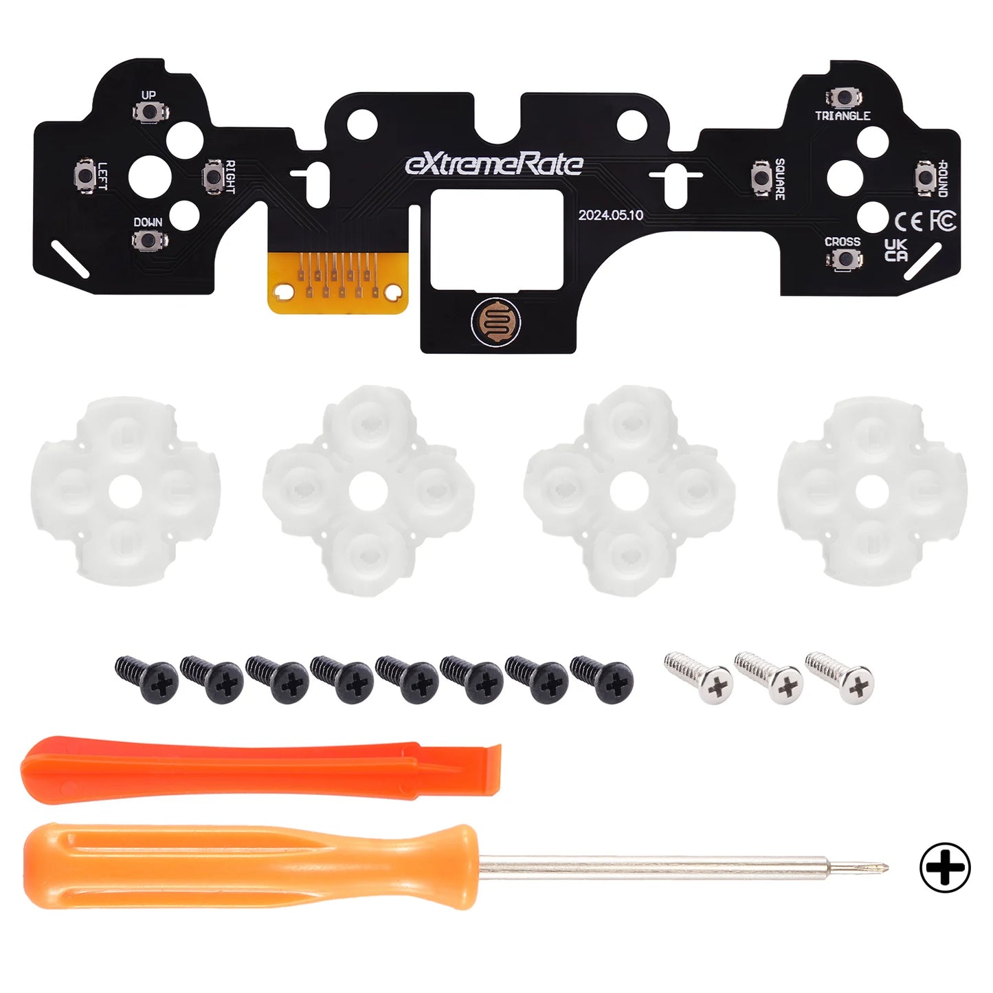eXtremeRate Face Clicky Kit V2, Custom Tactile Dpad Action Buttons, Mouse Click Kit for ps5 Controller BDM-010 & BDM-020