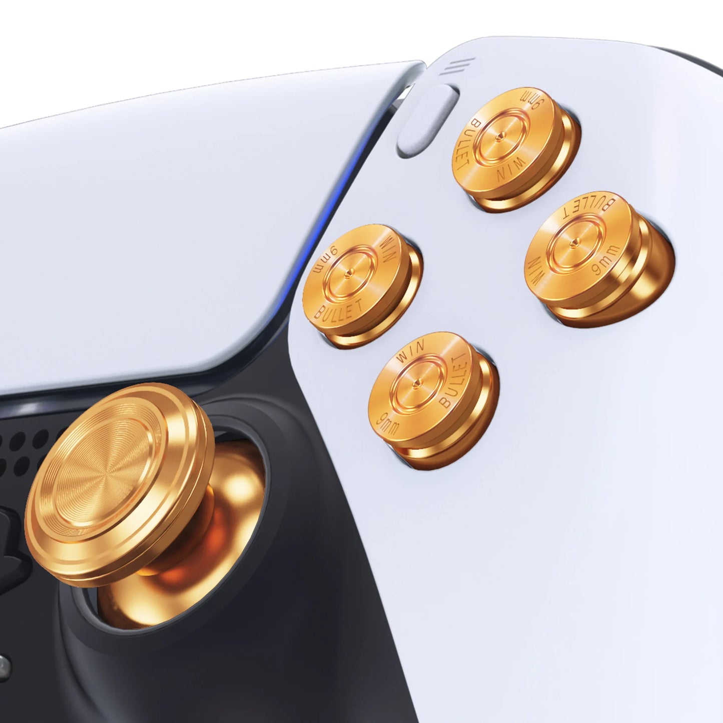eXtremeRate Metal Thumbsticks Dpad ABXY Buttons Aluminum Analog Thumbsticks & Action Buttons & Direction Keys for ps5 Controller