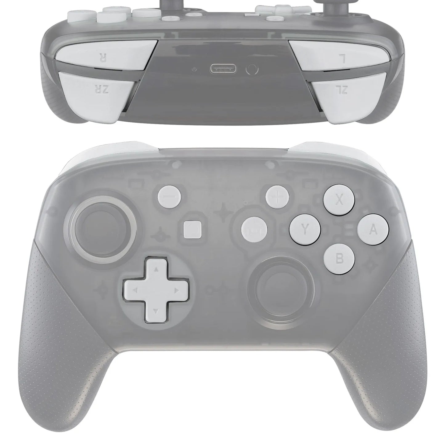 eXtremeRate Replacement Full Set Buttons with Tools for Nintendo Switch Pro Controller, Repair ABXY D-pad ZR ZL L R Keys