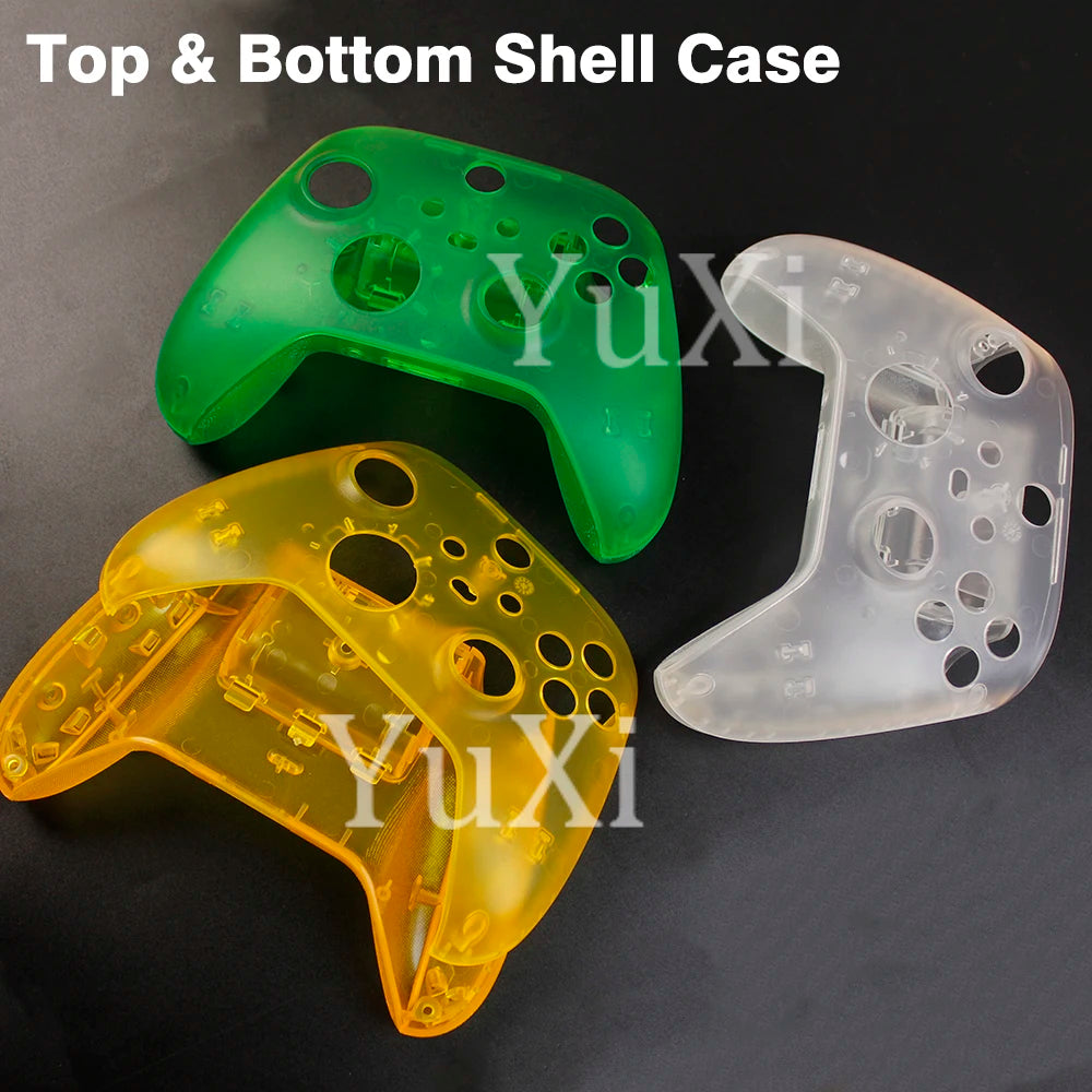 1Set Top Bottom Housing Shell for Xbox Series X/S Upper Down Case Cover Colorful Faceplant Gamepad Controller Replacement