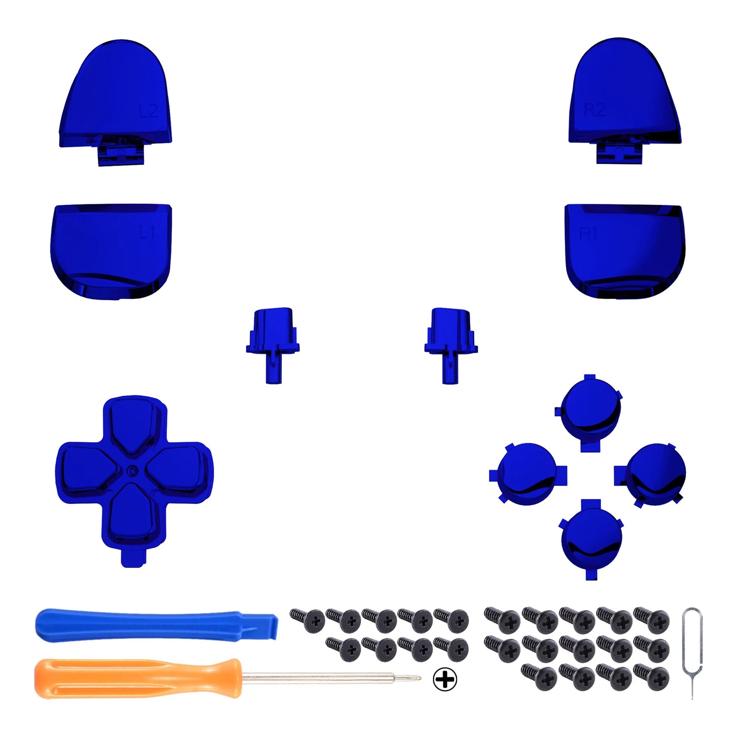 eXtremeRate Replacement D-pad R1 L1 R2 L2 Triggers Face Buttons, Full Set Buttons For ps5 Controller BDM-030/040/050/060