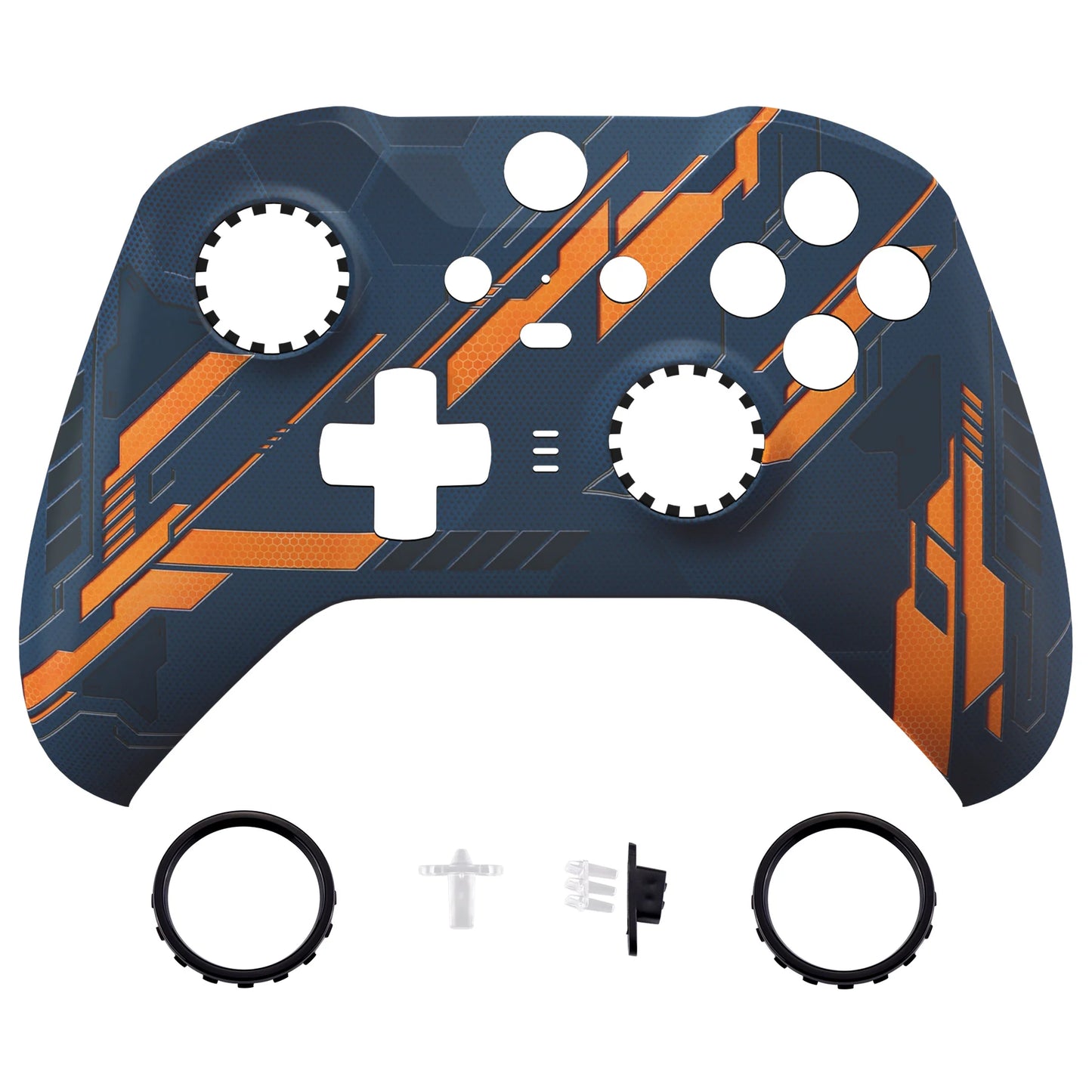 eXtremeRate Patterned Faceplate Front Housing Shell Replacement Kit for Xbox One Elite Series 2 Controller - Clown HAHAHA