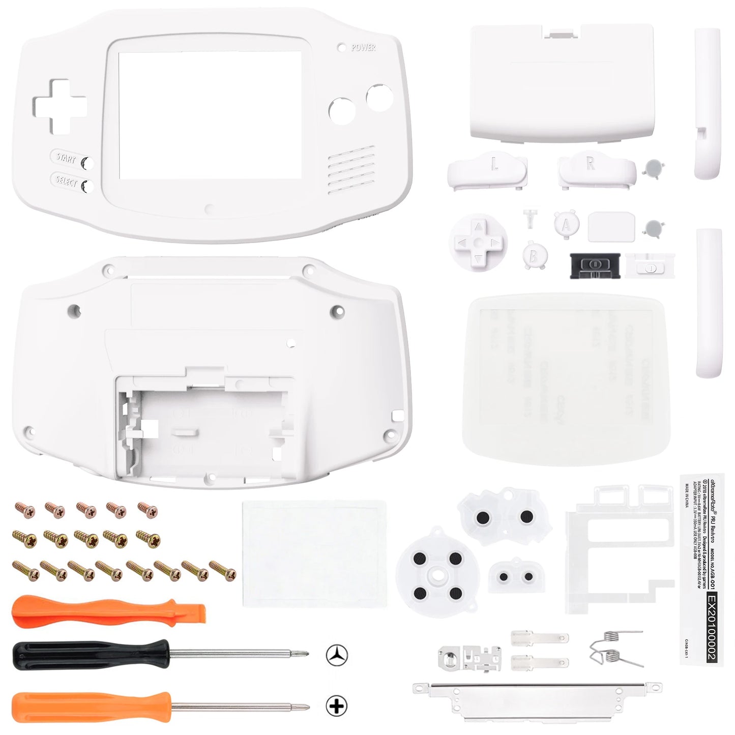 eXtremeRate IPS Ready Upgraded Replacement Shell Full Housing Cover Buttons for Gameboy Advance - for Both IPS & Standard LCD